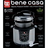 Bene Casa Electric Pressure Cooker Black, 5 LT, thumbnail image 5 of 7