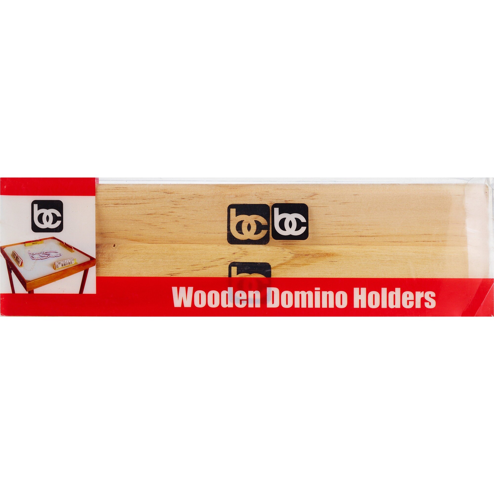 Bene Casa Wooden Domino Tile Holder/Rack, 4 PC , CVS