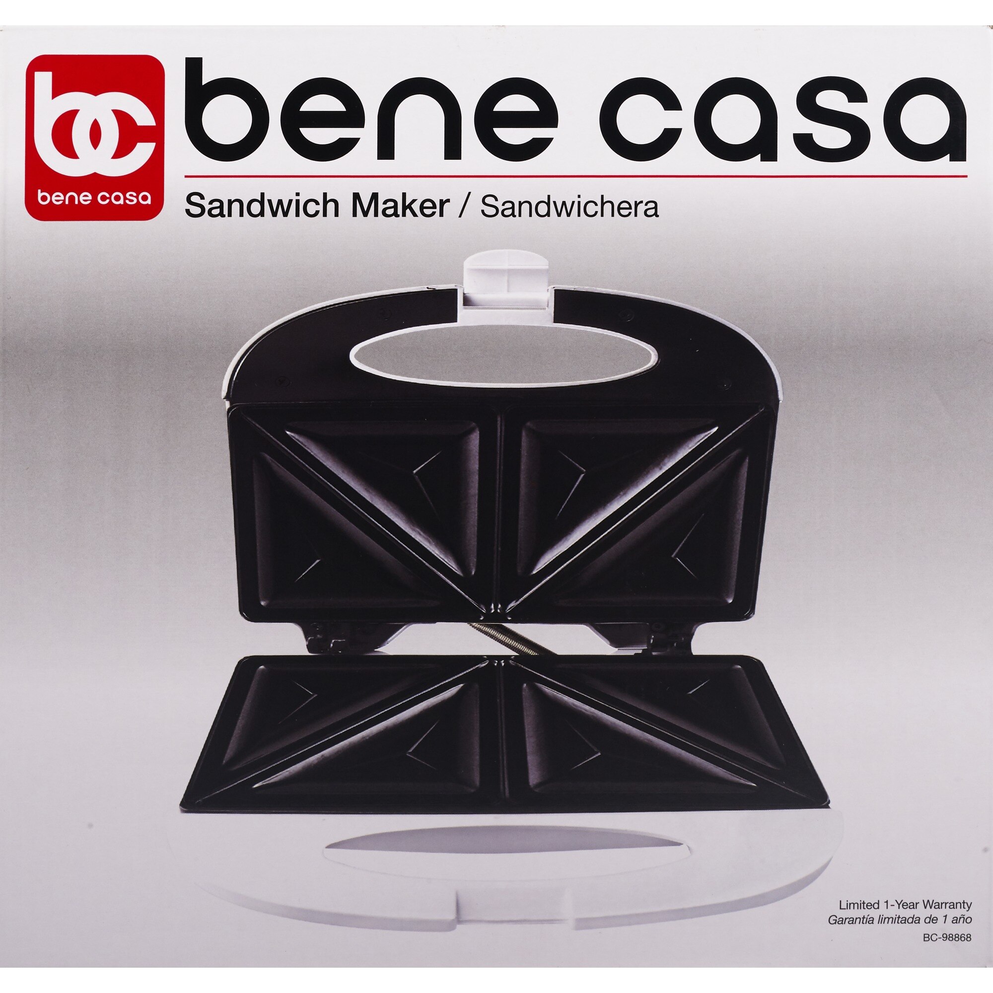 Bene Casa Sandwich Maker, White , CVS