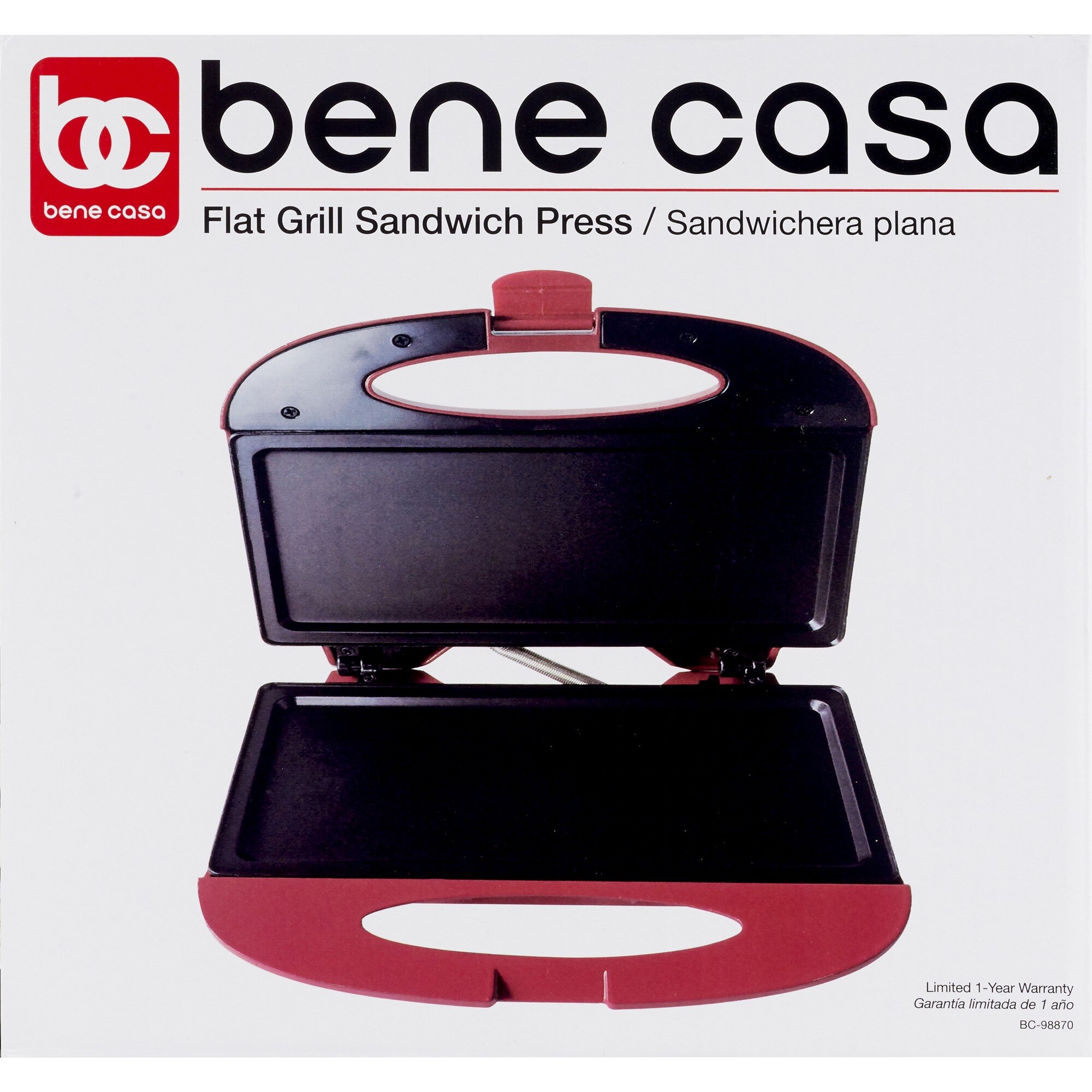 BC Classics BC-98869 Flat Grill Sandwich Maker