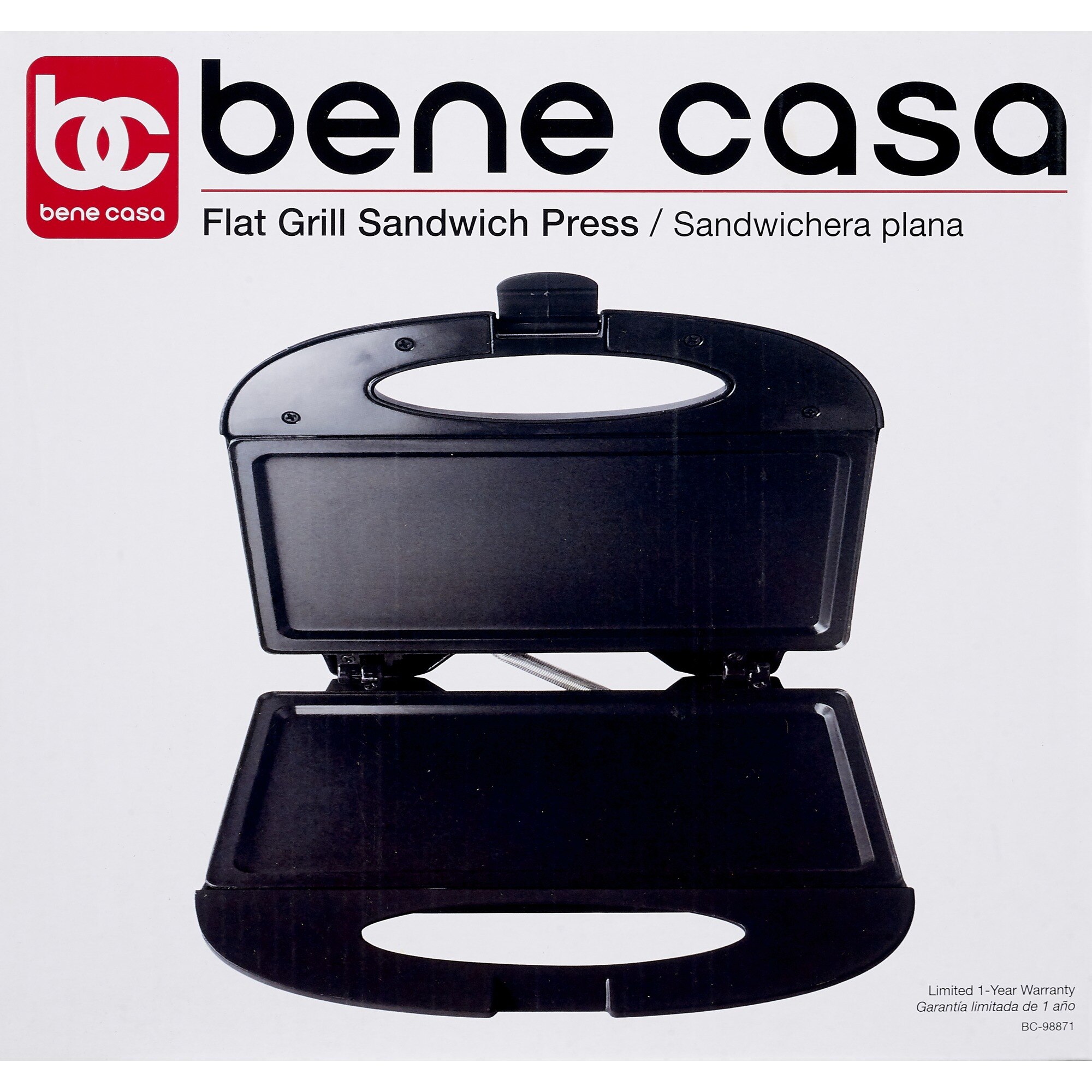 Bene Casa Flat Sandwich Press, Black , CVS