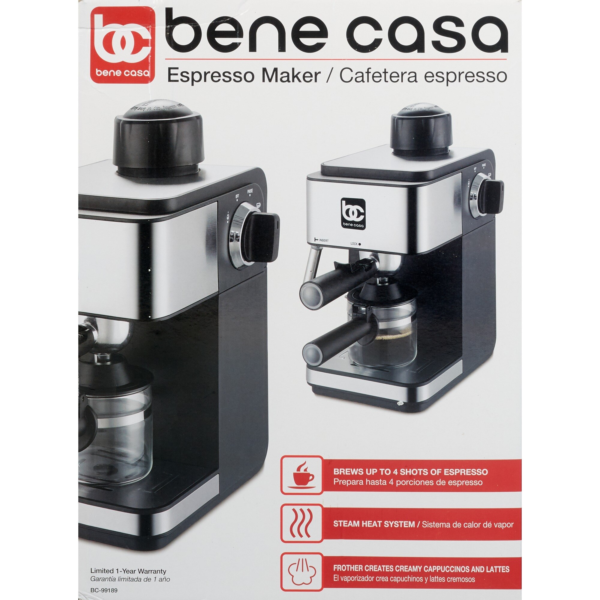 Bene Casa Electric Pressure Cooker, Stainless Steel & White, 4 LT | Small Appliance | CVS