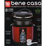 Bene Casa Electric Pressure Cooker, Red, 8 LT, thumbnail image 4 of 7
