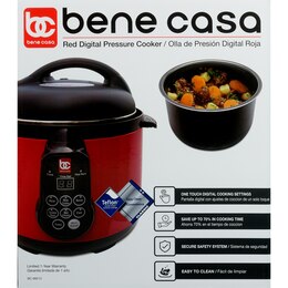 Bene Casa Rice Cooker with glass lid, steamer, auto cut off, keep warm