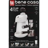 Bene Casa Espresso Maker, White, 4 CUP, thumbnail image 4 of 6