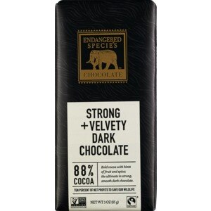 Endangered Species Chocolate, Natural Dark Chocolate With 88% Cocoa