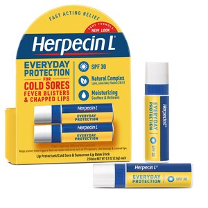 Herpecin L - Bálsamo labial en barra, FPS 30 y lisina, paquete de dos, 0.2 oz