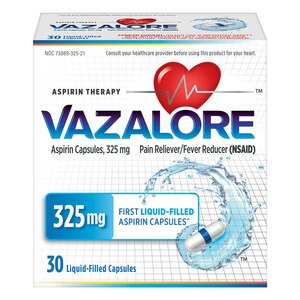 VAZALORE Aspirin 325 MG Liquid Filled Capsules, 30 Ct , CVS