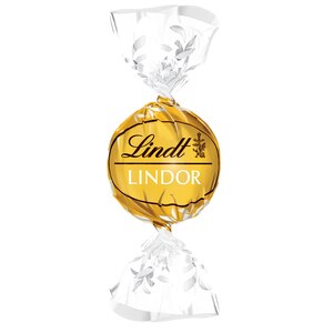 Lindt LINDOR Single White Chocolate Truffle, Chocolate with Smooth, Melting Truffle Center, .42 oz.