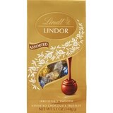 Lindt Lindor Assorted Chocolate Candy Truffles, Chocolate with Smooth, Melting Truffle Center, 5.1 oz, thumbnail image 1 of 8