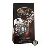 Lindt Lindor 60% Extra Dark Chocolate Candy Truffles, Bag, 5.1 oz, thumbnail image 1 of 7