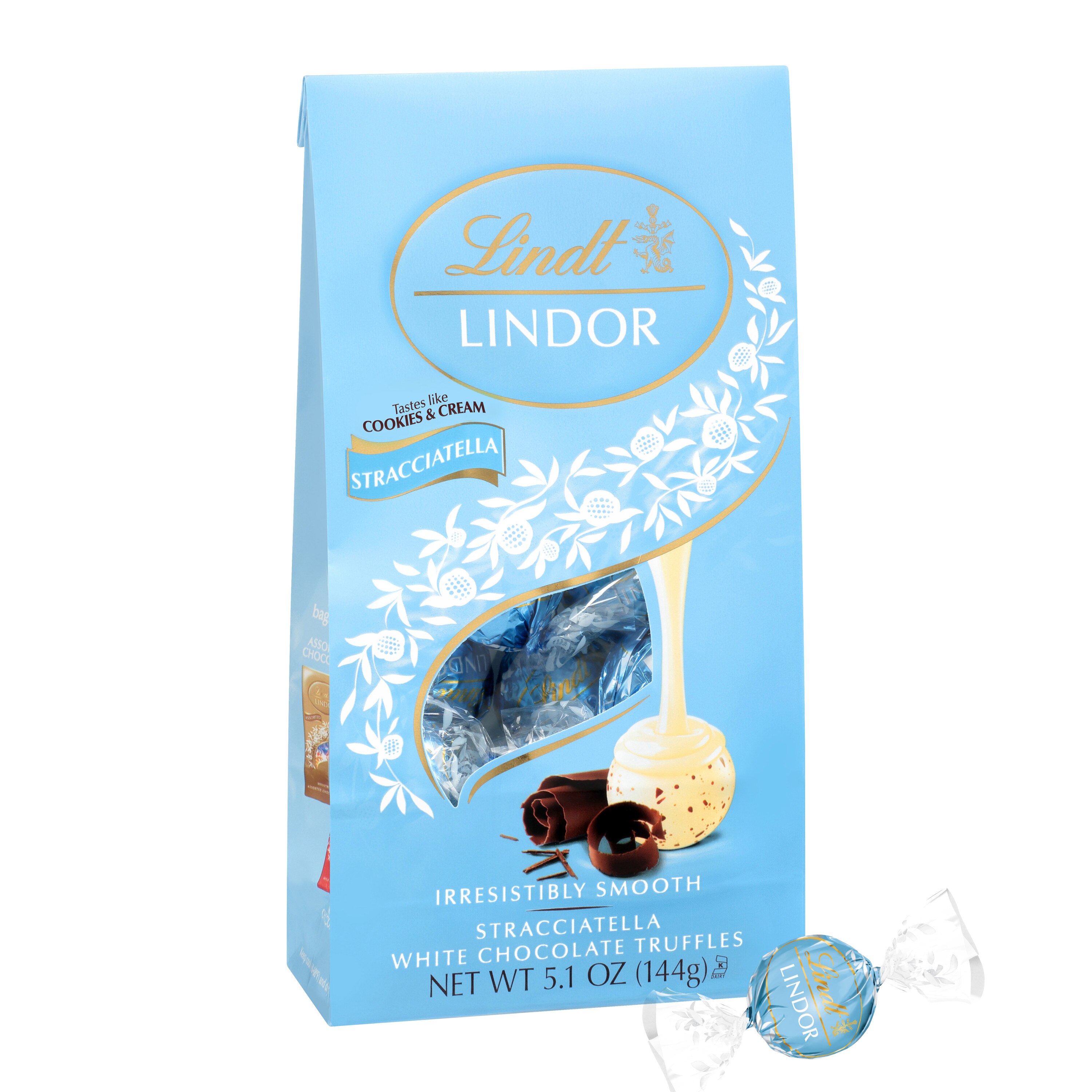 Lindt Lindor Stracciatella White Chocolate Candy Truffles, Melting Truffle Center, 5.1 Oz , CVS