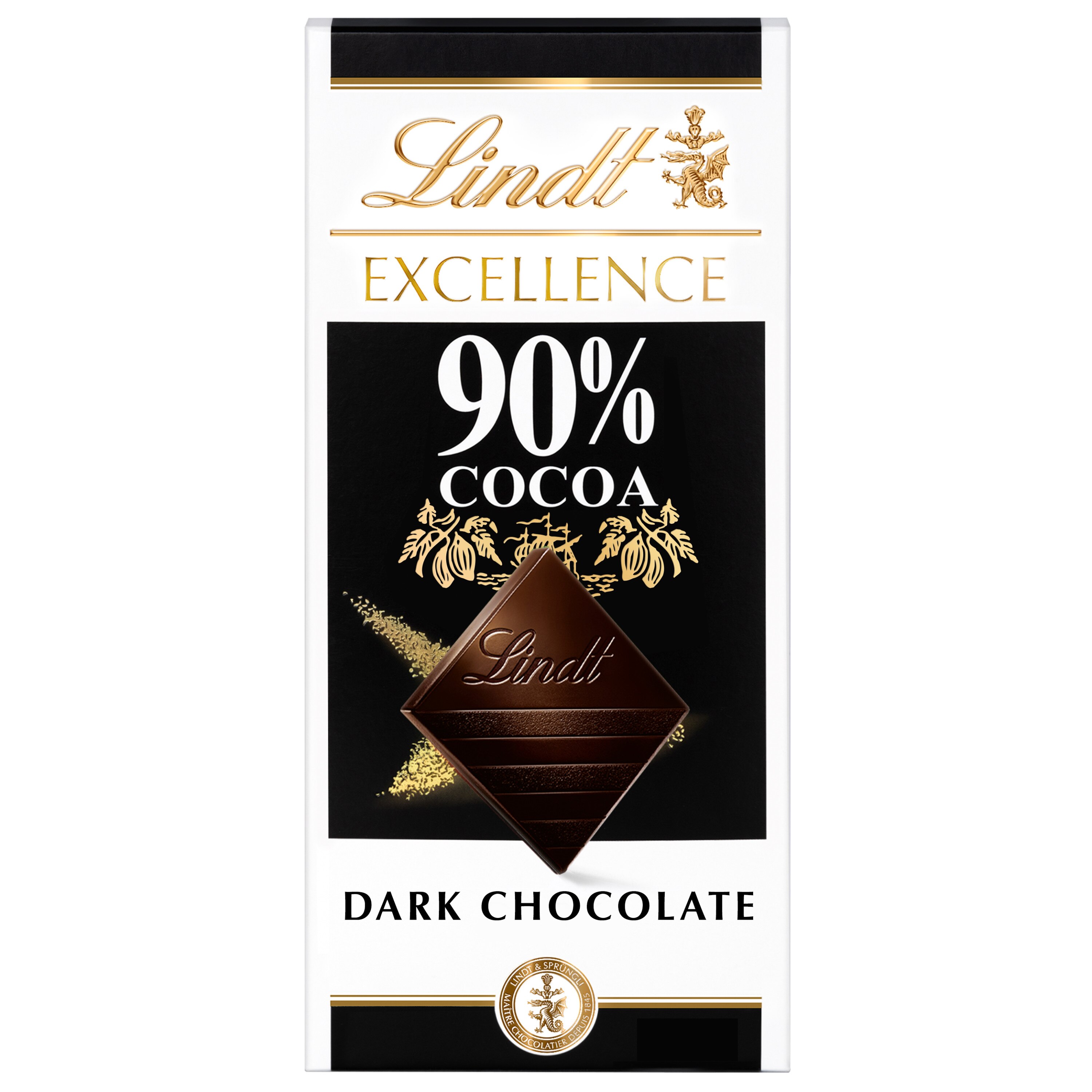 Lindt EXCELLENCE 90% Cocoa Dark Chocolate Bar, Dark Chocolate Candy, 3.5 oz. Bar