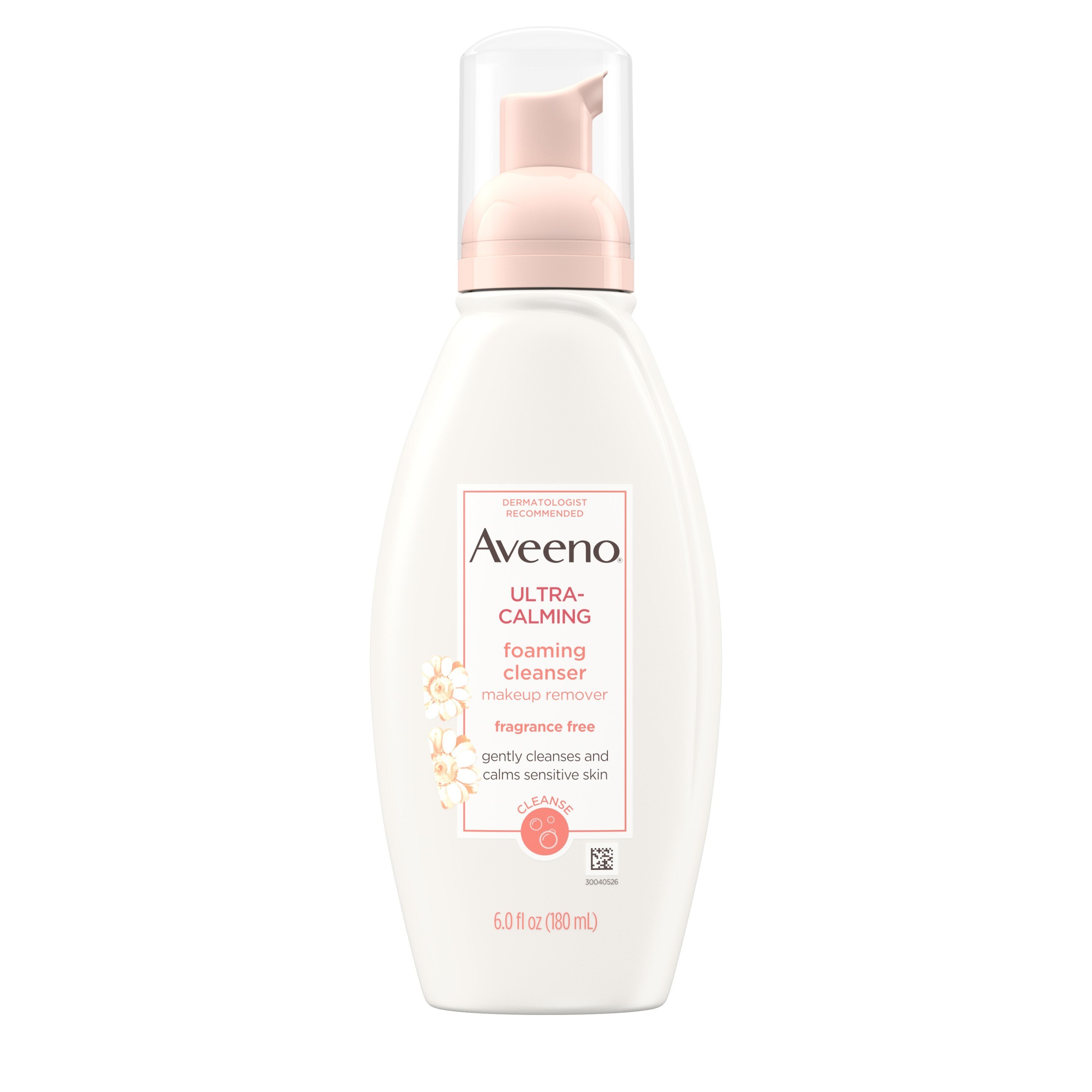 Aveeno Ultra-Calming - Limpiador en espuma para piel sensible y seca, 6 oz