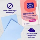 Clean & Clear Oil Absorbing Facial Sheets, 50CT, thumbnail image 2 of 16
