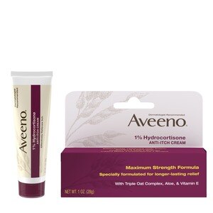 Aveeno - Crema antiprurito 1% hidrocortisona, 1 oz