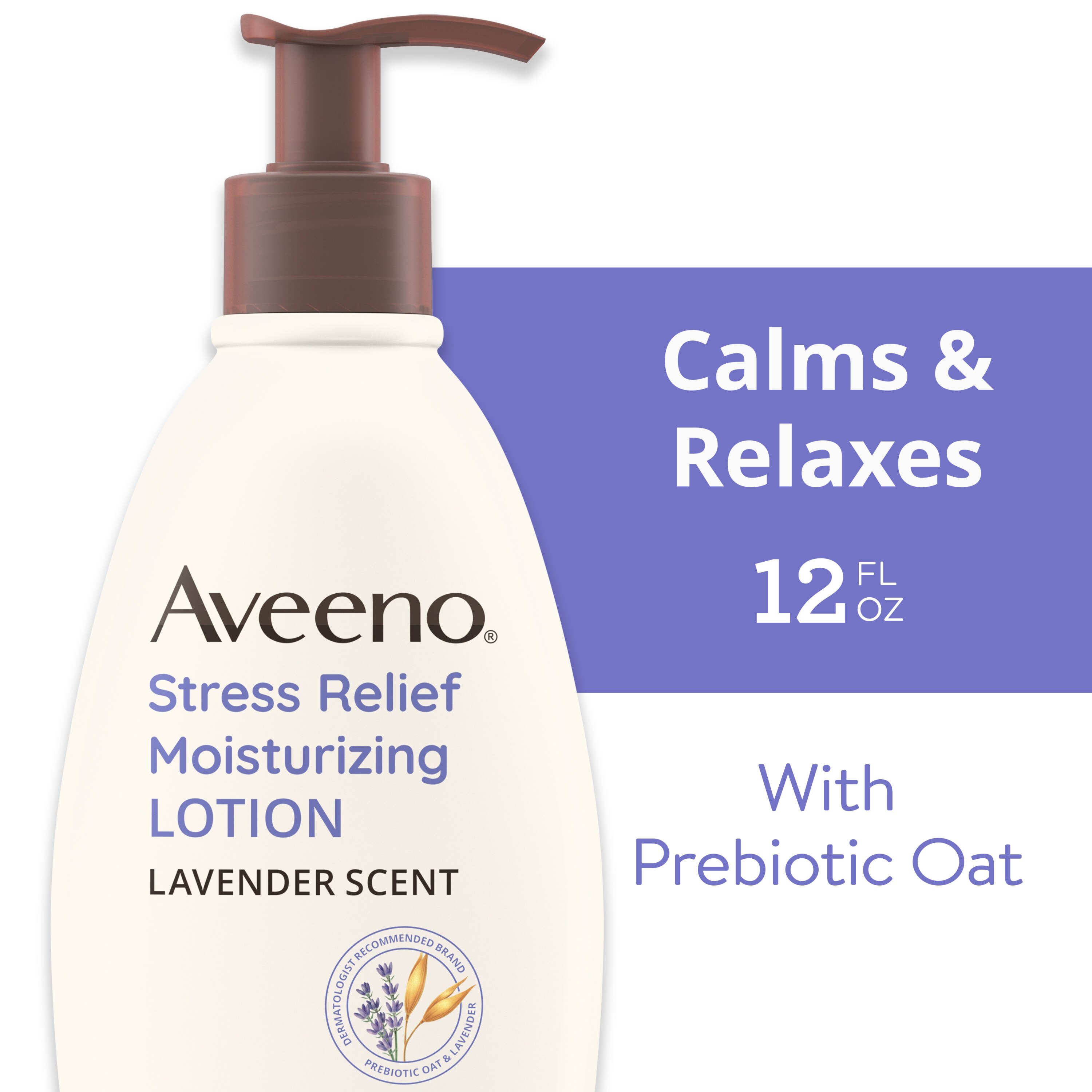 Aveeno - Loción hidratante para aliviar el estrés, ayuda a calmarse y relajarse, 12 oz