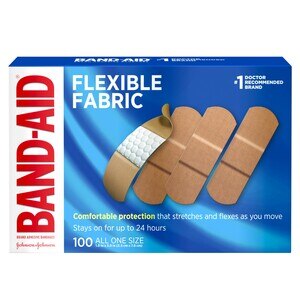 Band-Aid, Flexible Fabric, All One Size Adhesive Bandages, 100 Ct , CVS