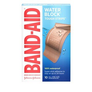 Band-Aid Brand Tough-Strips Waterproof Bandage, Extra Large, 10 ct