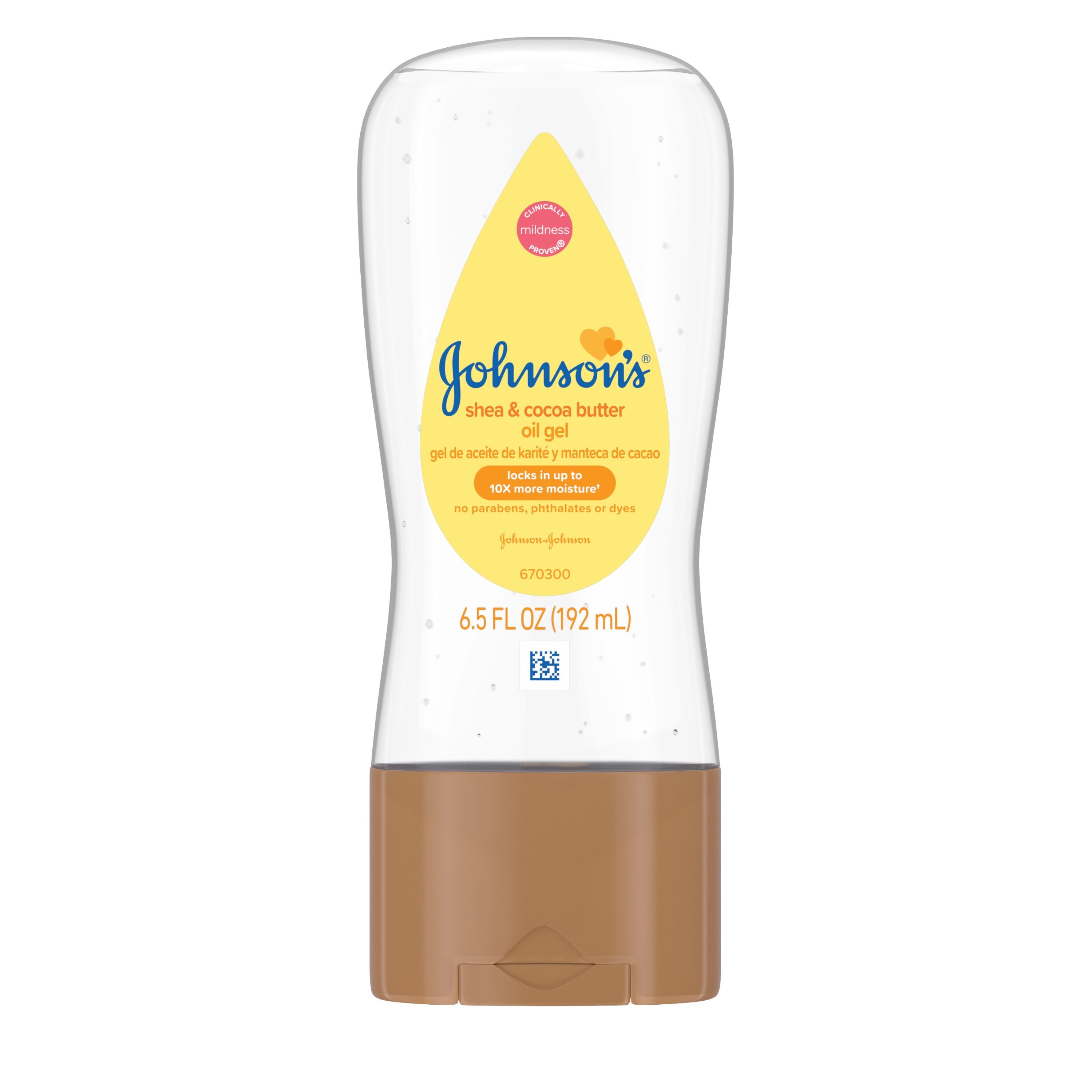 Johnson & Johnson Baby Oil Gel With Shea & Cocoa Butter, Nourishes - 6.5 Oz , CVS