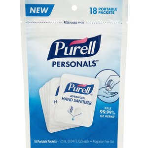Purell Personals Travel Size Advanced Hand Sanitizer, 18CT