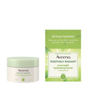 Aveeno Active Naturals Positively Radiant Overnight Hydrating Facial Moisturizer, 1.7 OZ