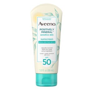Aveeno Positively Mineral Sensitive Sunscreen Lotion SPF 50, 3 OZ