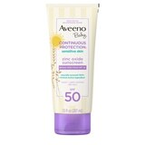 Aveeno Baby Continuous Protection Mineral Sunscreen, SPF 50, 7 fl. Oz, thumbnail image 1 of 9