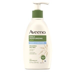 Aveeno Sheer Hydration - Loción hidratante de uso diario para piel seca, 12 oz
