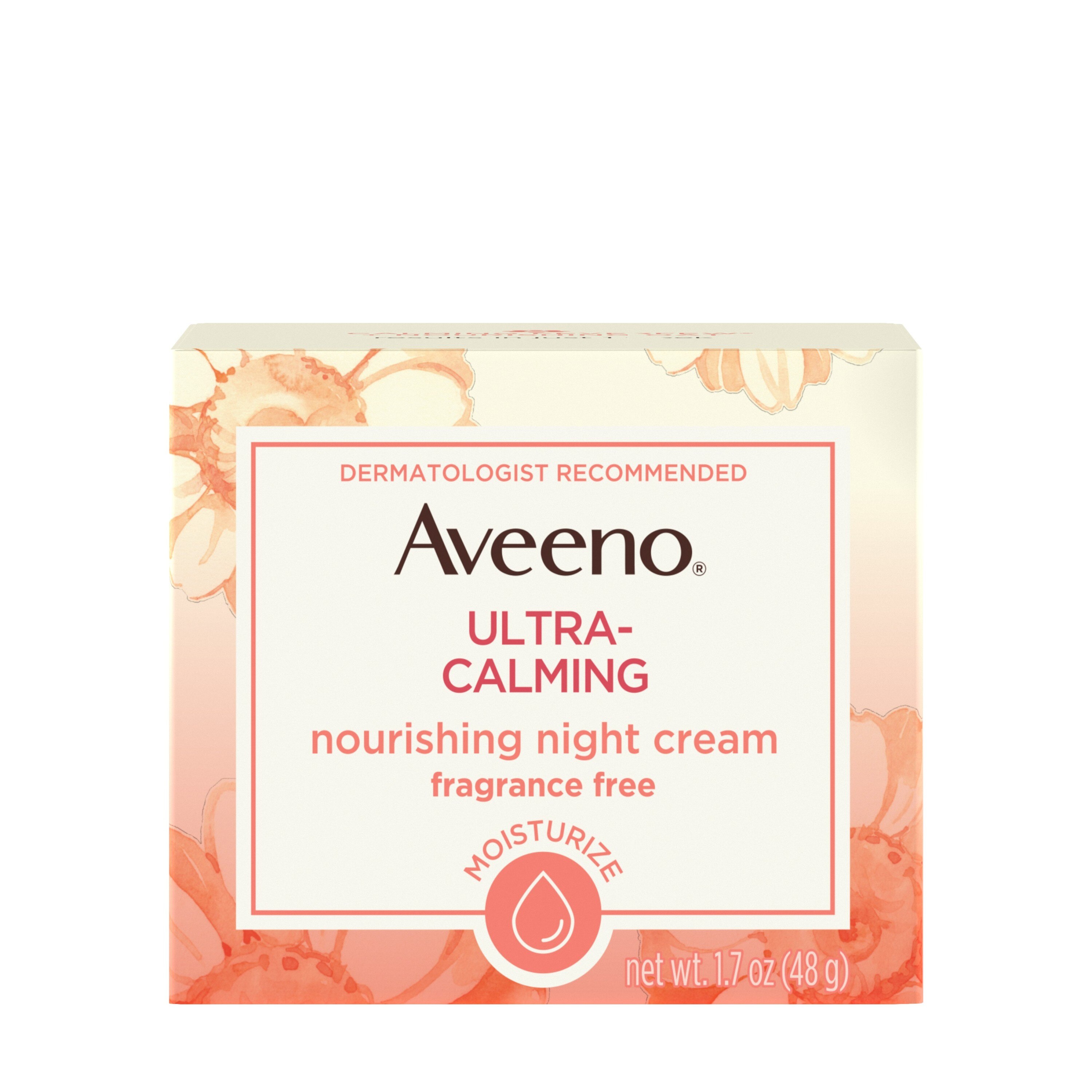 Aveeno Ultra-Calming - Crema hidratante de noche para piel sensible, 1.7 oz