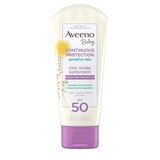 Aveeno Baby Continuous Protection Zinc Oxide Mineral Sunscreen, SPF 50, thumbnail image 1 of 8