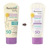 Aveeno Baby Continuous Protection Zinc Oxide Mineral Sunscreen, SPF 50, thumbnail image 2 of 8