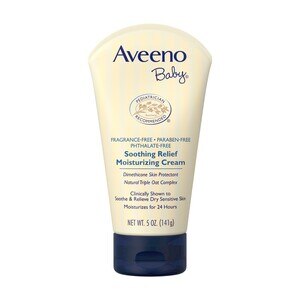 Aveeno Baby Soothing Relief - Crema hidratante sin fragancia, 5 oz