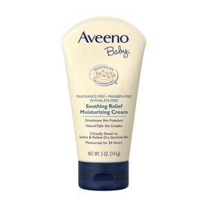  Aveeno Baby Soothing Relief Moisture Cream Fragrance Free, 5 OZ 