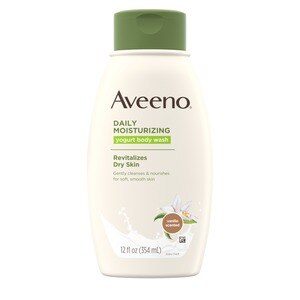 Aveeno Active Naturals Daily Moisturizing Body Yogurt Body Wash, Vanilla And Oats, 12 OZ