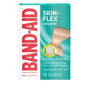 Band-Aid Brand Skin-Flex Finger Adhesive Bandages with Second Skin Feeling, Finger Bandages, 10 ct