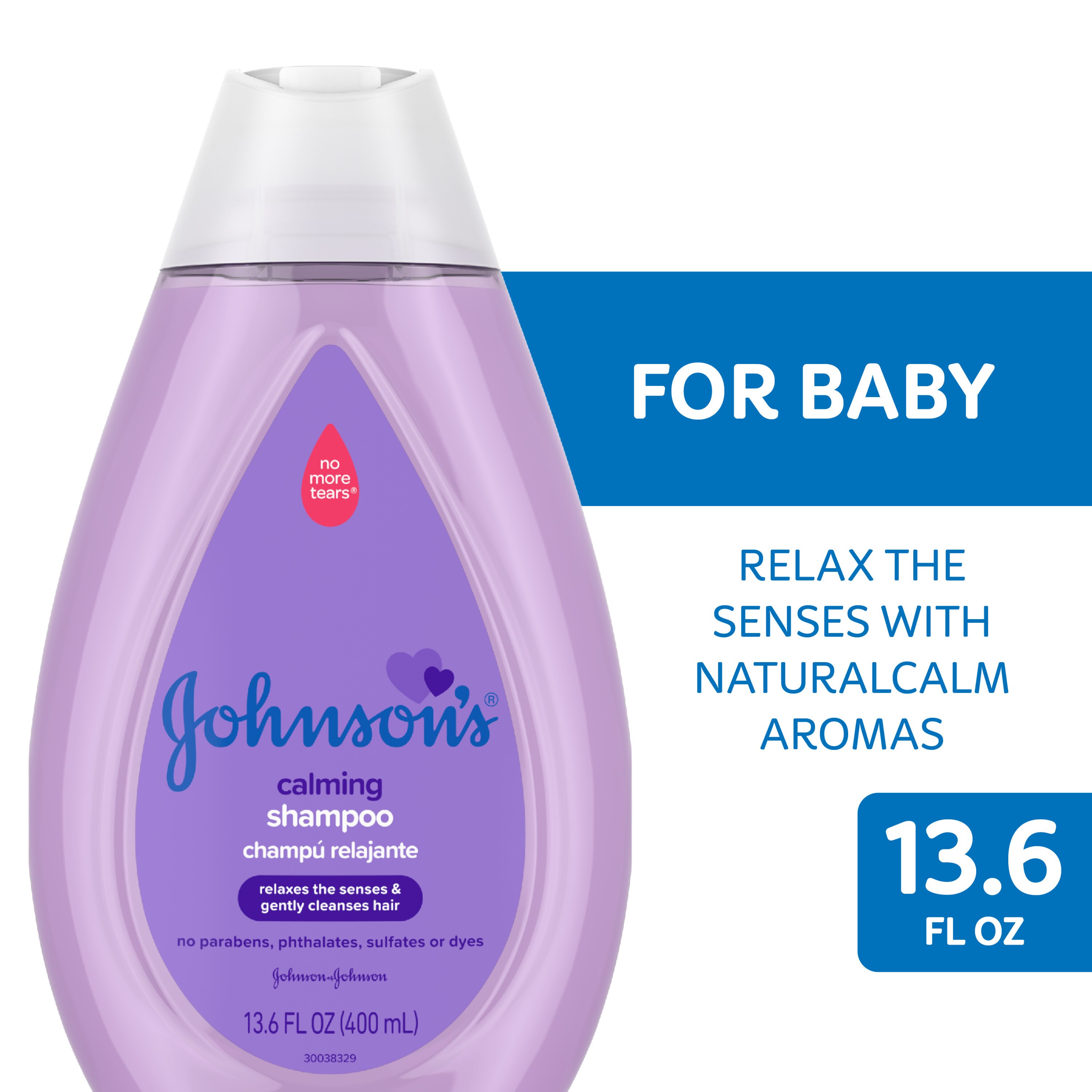 Johnson's - Champú relajante para bebé con fragancia NaturalCalm, 13.6 oz líq.