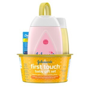 Johnson's First Touch Gift Set, Baby Bath & Skin Products, 5 items