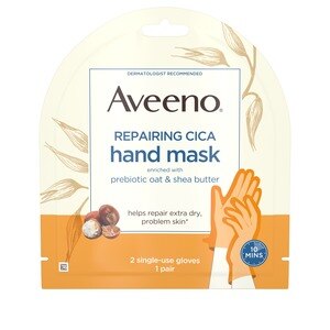  Aveeno Repairing CICA Hand Mask with Oat and Shea Butter, 2 Gloves 