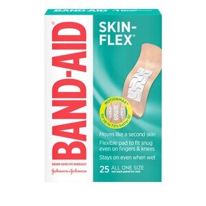 Band-Aid Brand Skin-Flex - Apósitos adhesivos, tamaño único, 25 u.