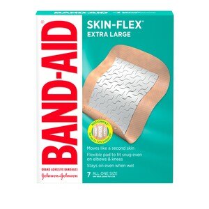 Band-Aid Brand SKIN-FLEX Adhesive Bandages, Extra Large Size, 7 ct