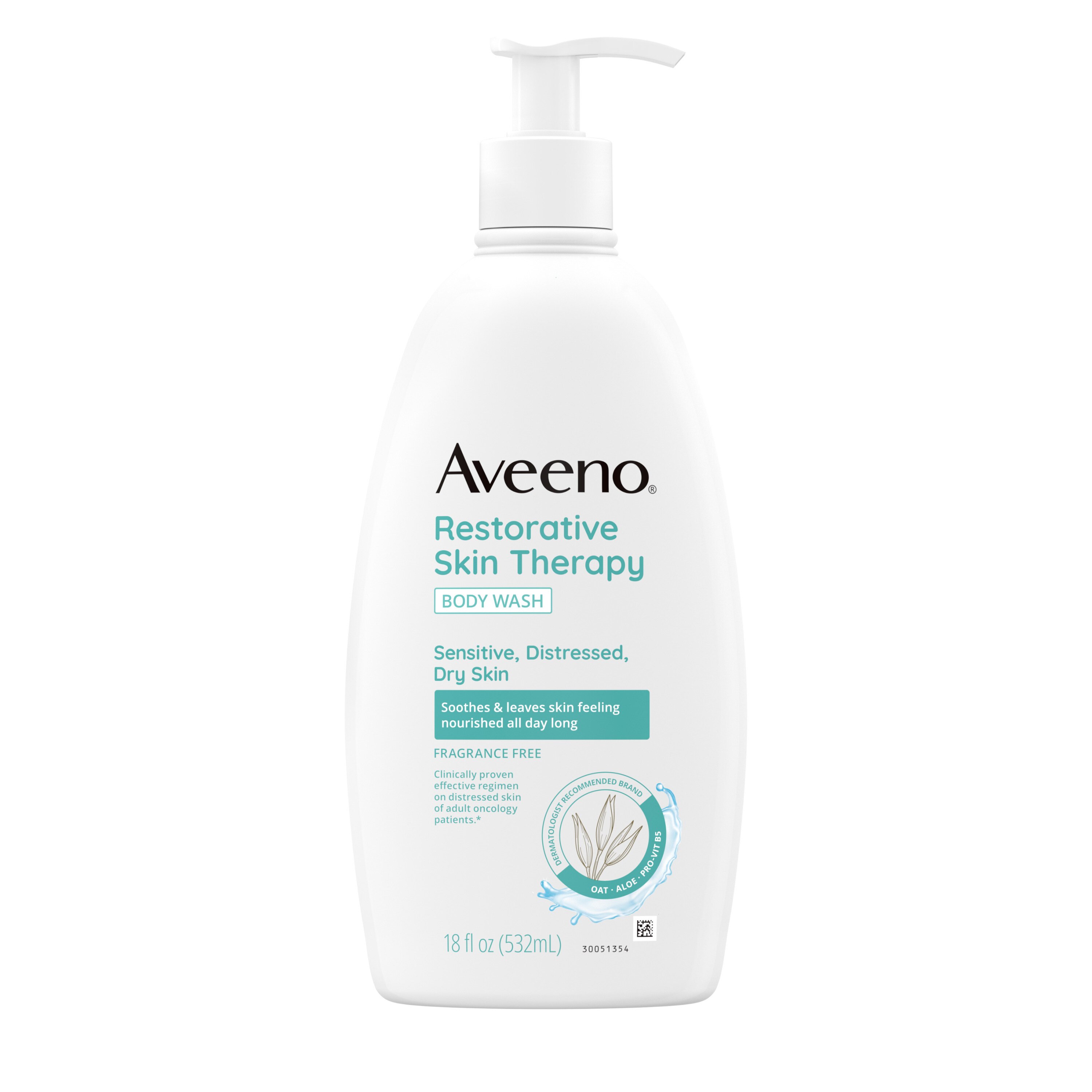 Aveeno Restorative Skin Therapy Sulfate-Free Body Wash, 18 OZ