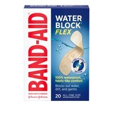 Band-Aid Brand Water Block Flex Adhesive Bandages, All One Size, 20 CT, thumbnail image 1 of 6