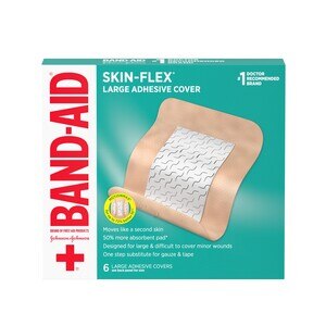 Band-Aid Brand Skin-Flex Adhesive Flexible Wound Covers, Large, 6 Ct , CVS