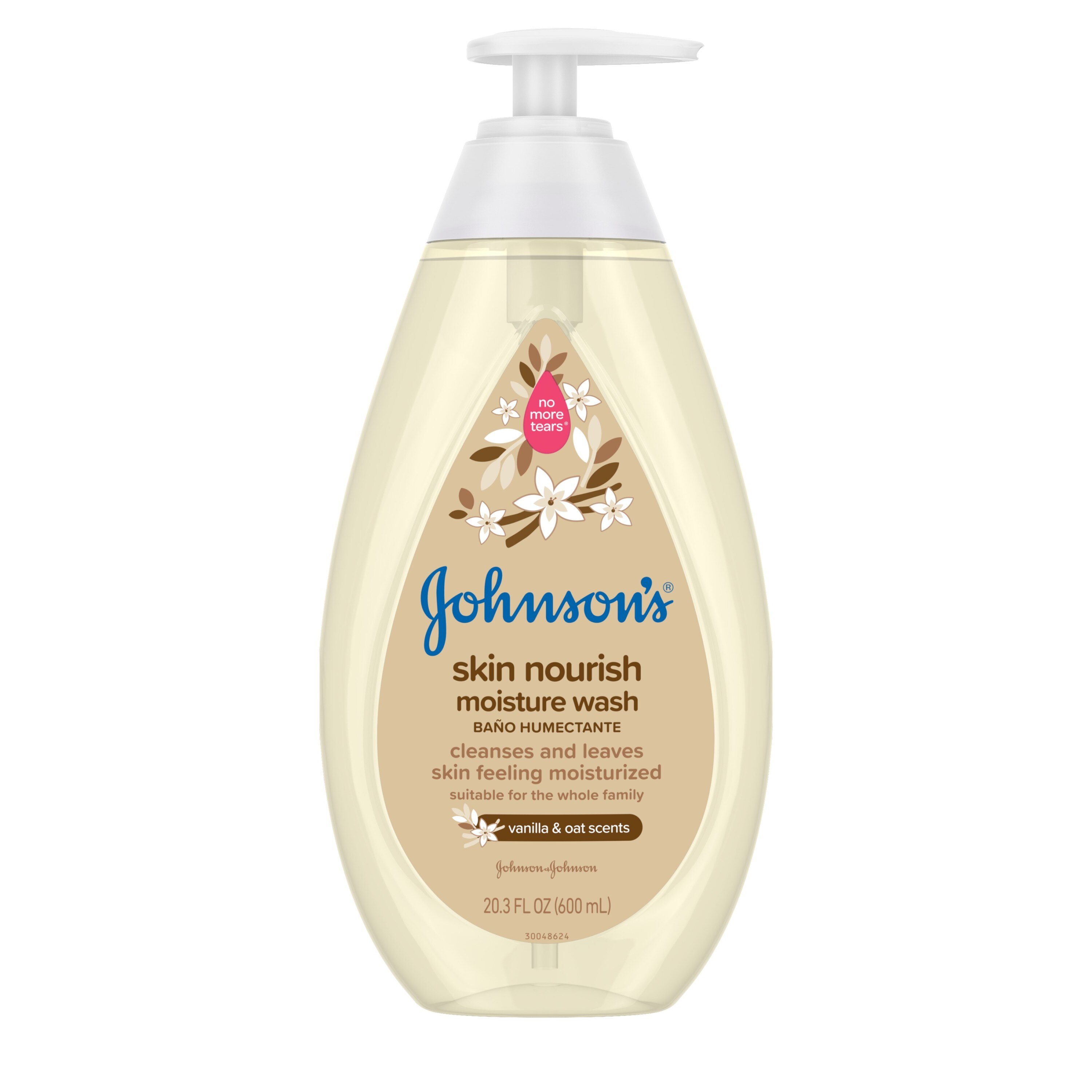 Johnson's Skin Nourish Moisture Wash, Vanilla & Oat, 20.3 fl. oz