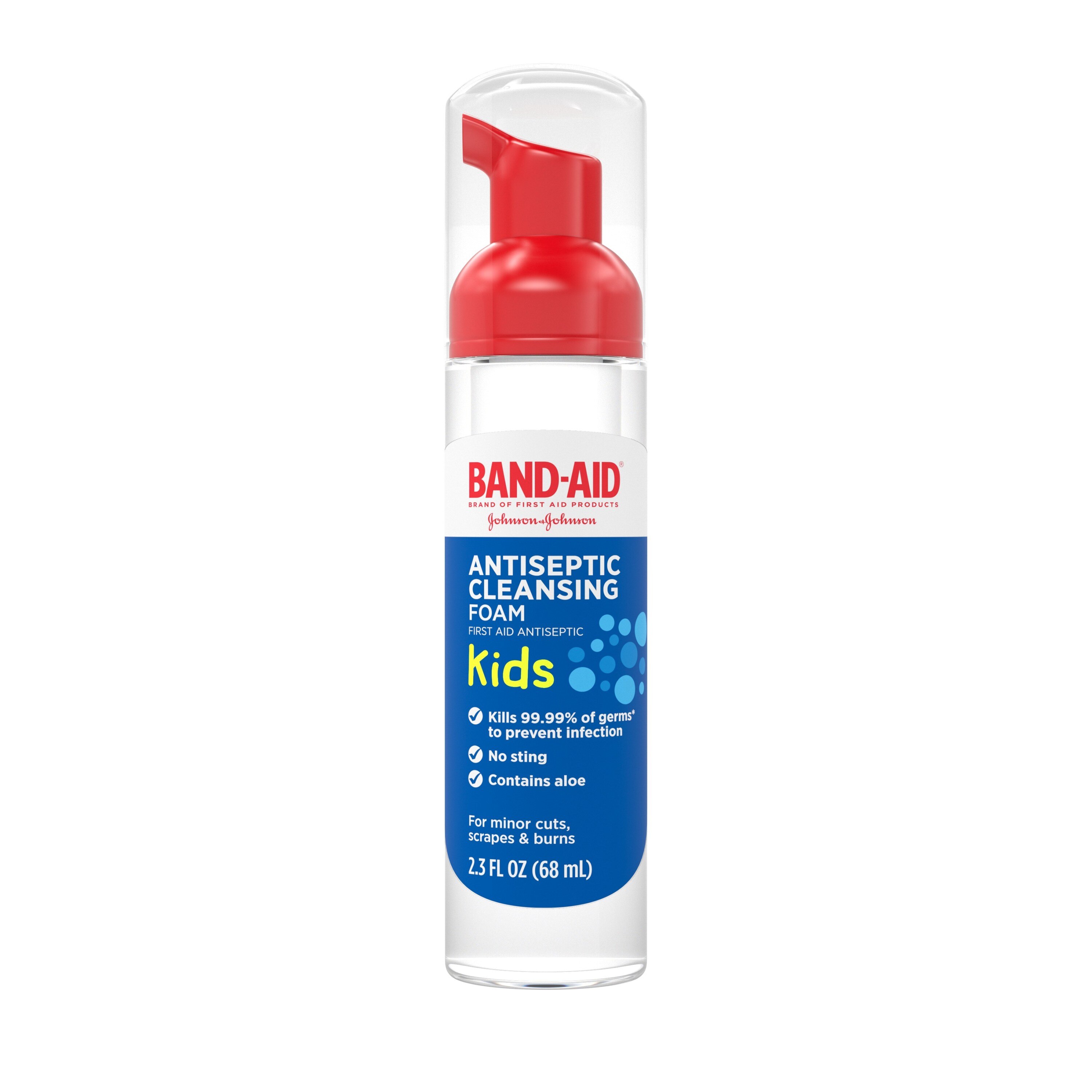 Band-Aid First Aid Antiseptic Cleansing Foam for Kids, 2.3 fl. Oz