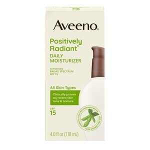 Aveeno Positively Radiant Daily Face Moisturizer Broad Spectrum SPF 15, 4 Oz , CVS