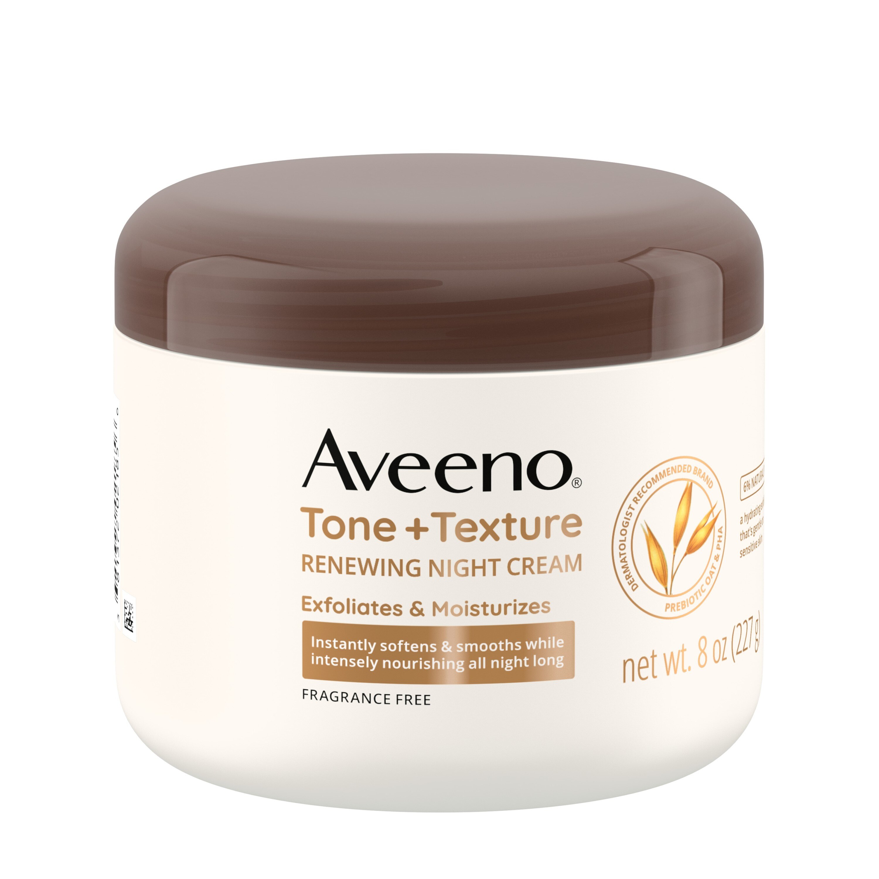 Aveeno Tone + Texture Gentle Renewing Night Cream for Sensitive Skin, 8 OZ