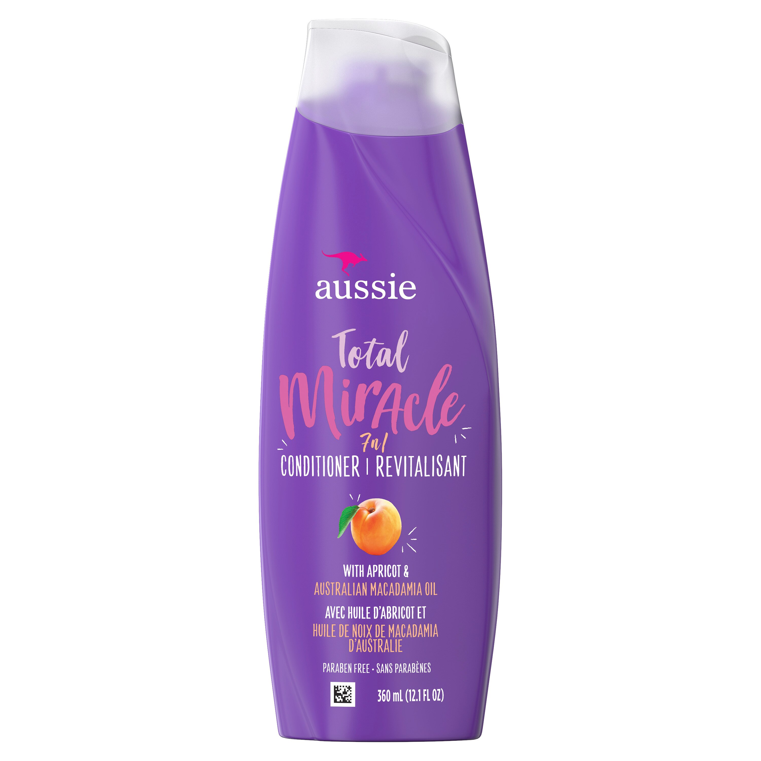 Aussie Total Miracle - Champú sin parabenos, con albaricoque y aceite de macadamia, 26.2 oz