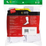 Hanes Socks Men's Ankle Half Cushion Size 6-12 White, thumbnail image 2 of 2
